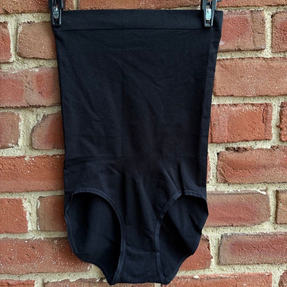 Spanx Higher Power Seamless Panty In Black Tummy Control Shapewear Large New View 3
